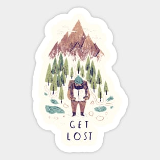 get lost Sticker